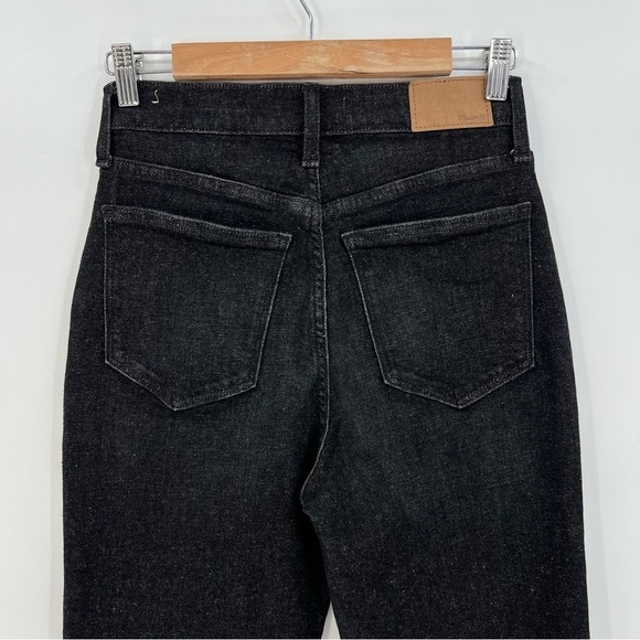 Madewell The Momjean Denim High Rise Stretch Ankle Black Hillshore Wash Size 25 - Picture 11 of 14